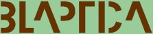 Logo BLAPTICA slovo z ojediněle upravených písmen